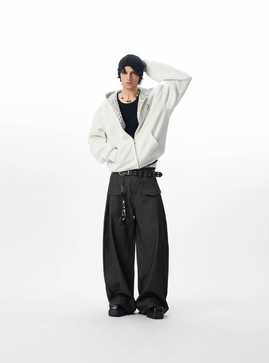 JHYQ Leopard Print Lined Cropped Hoodie | Face 3 Face