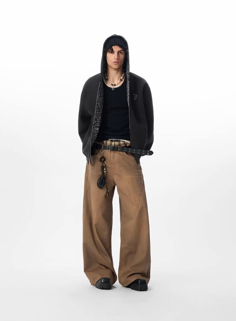 JHYQ Leopard Print Lined Cropped Hoodie | Face 3 Face