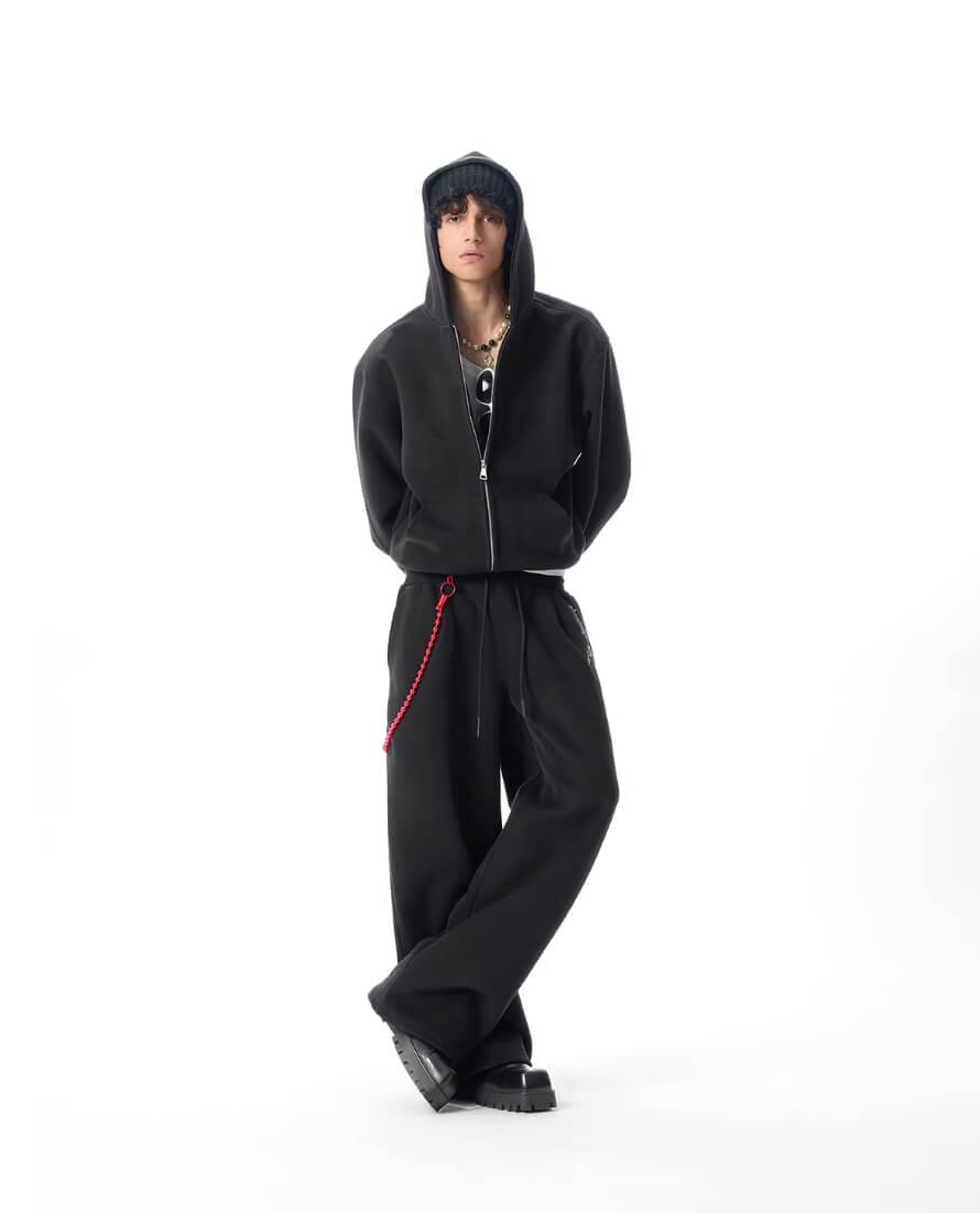 JHYQ Heavyweight Essential Cropped Zip Up Hoodie | Face 3 Face