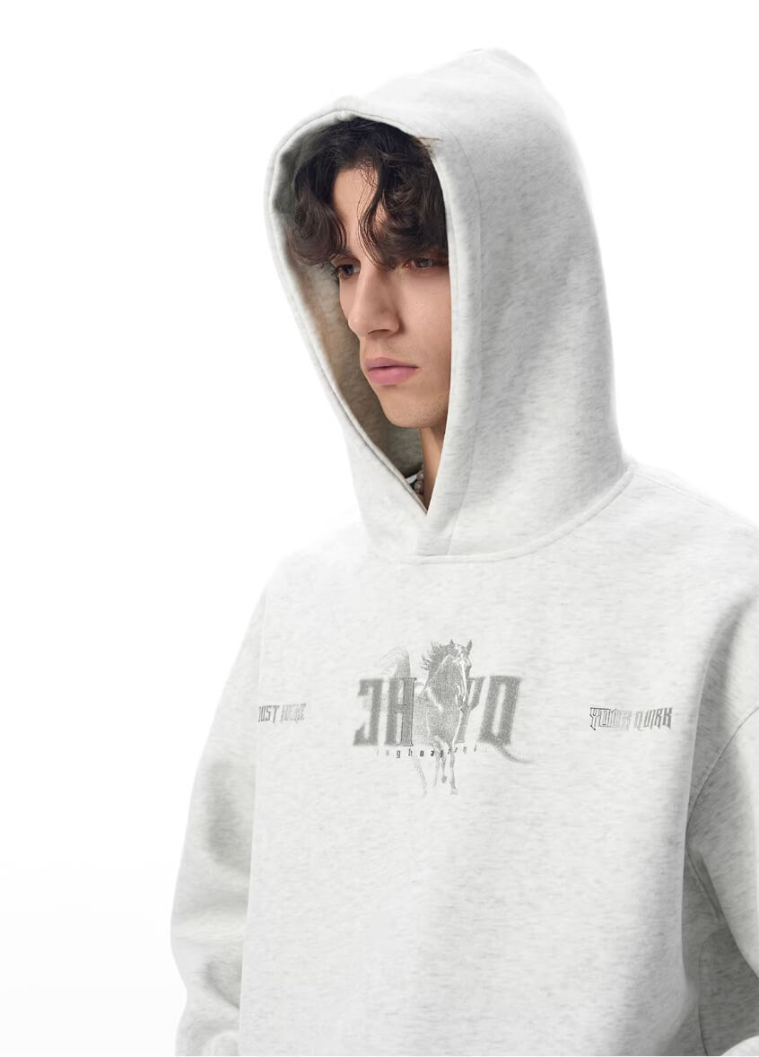 JHYQ Pegasus Blurred Print Hoodie | Face 3 Face