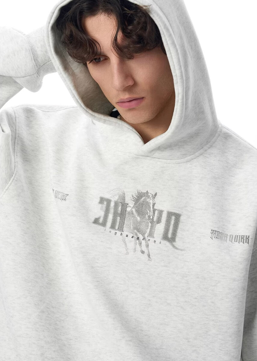 JHYQ Pegasus Blurred Print Hoodie | Face 3 Face
