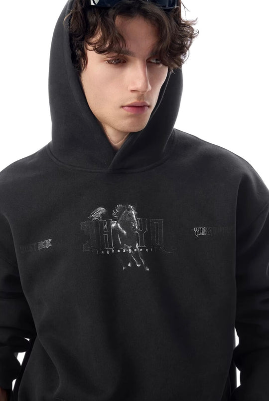 JHYQ Pegasus Blurred Print Hoodie | Face 3 Face