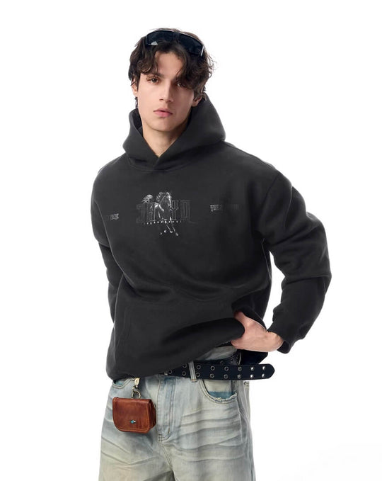 JHYQ Pegasus Blurred Print Hoodie | Face 3 Face