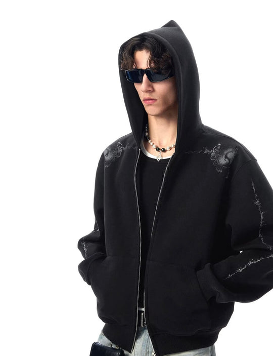 JHYQ Vine Horse Cropped Zip Up Hoodie | Face 3 Face