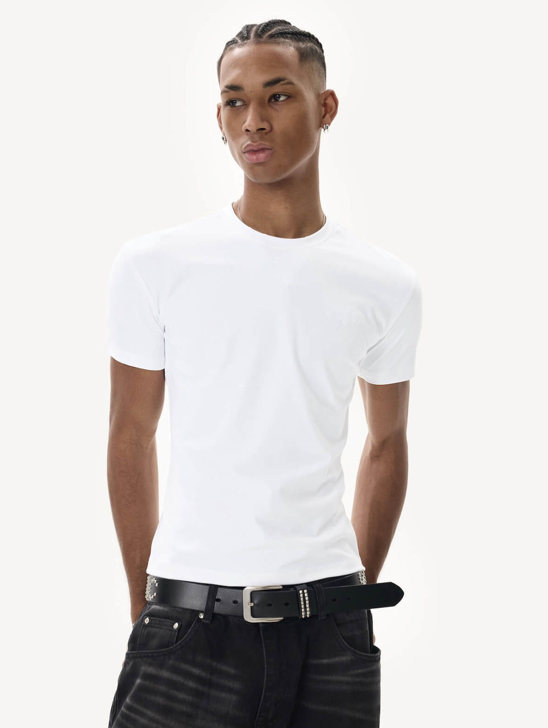 KARMANISTIC Quick Dry Stretch Fit Logo Embroidered Workout Tee | Face 3 Face