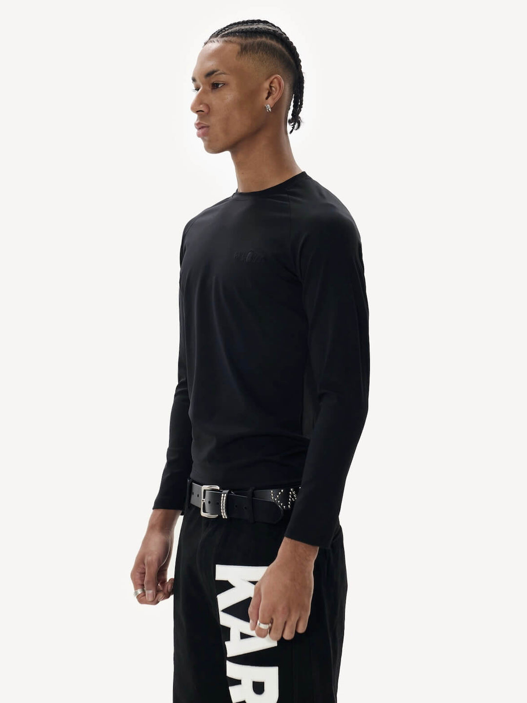 KARMANISTIC Quick Dry Stretch Fit Logo Embroidered Workout Long Sleeve Tee | Face 3 Face