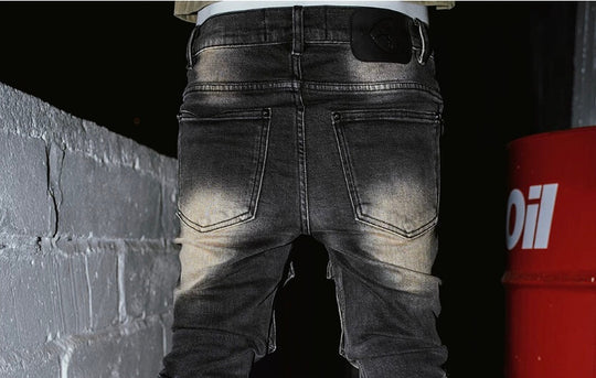 TGFCLUB Multi Pocket Washed Skinny Jeans | Face 3 Face
