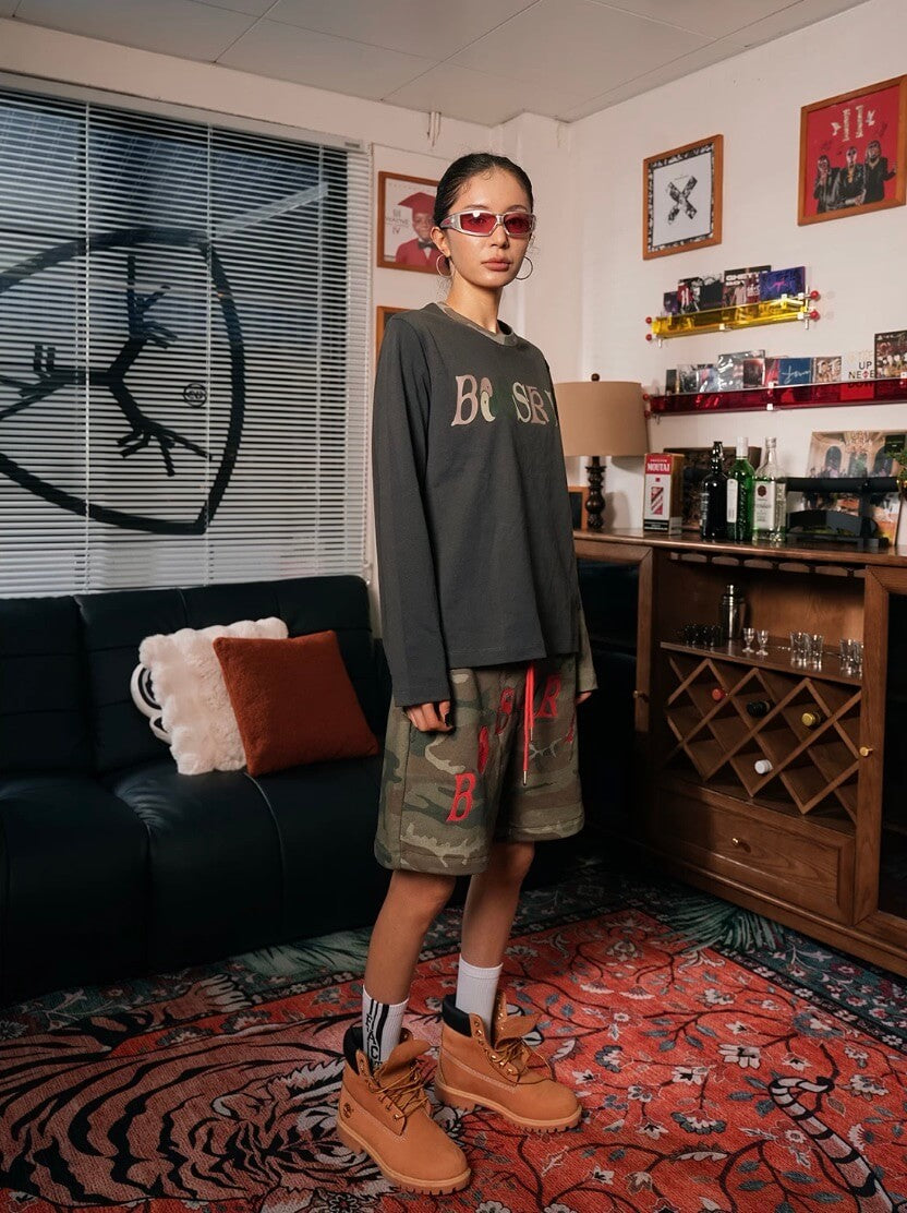 TGFCLUB Color Block Camo Slim Fit Long Sleeve Tee | Face 3 Face