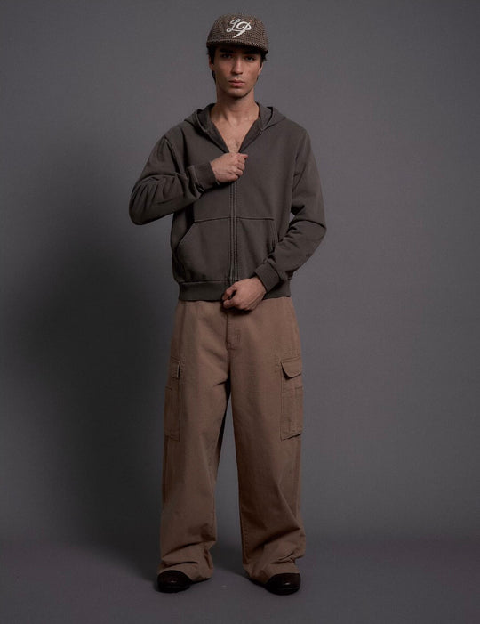 LIBERAFIT Vintage Dyed Zip Up Hoodie | Face 3 Face