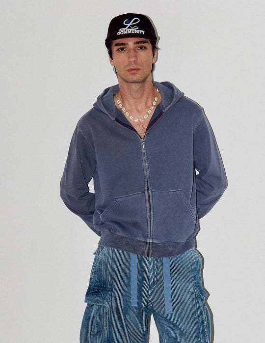 LIBERAFIT Vintage Dyed Zip Up Hoodie | Face 3 Face