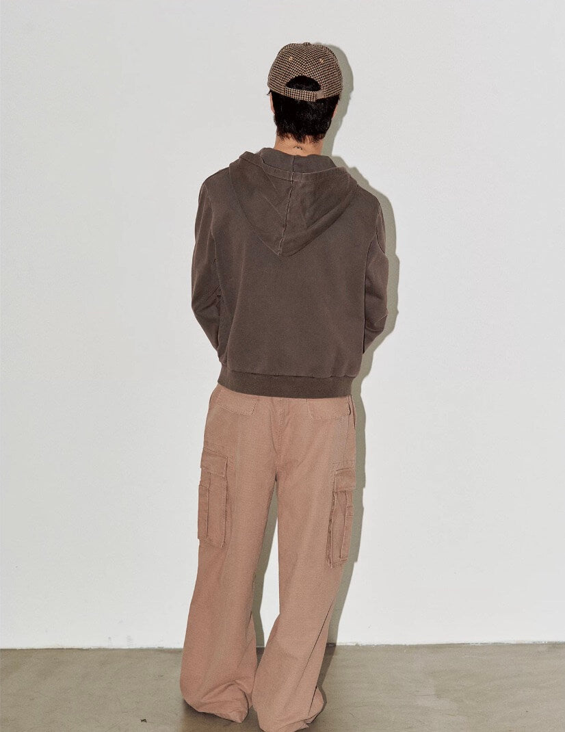 LIBERAFIT Vintage Dyed Zip Up Hoodie | Face 3 Face