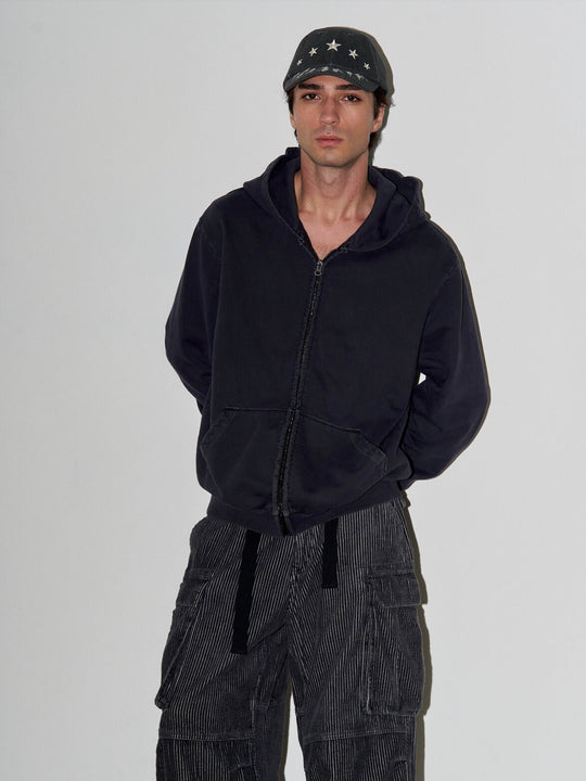 LIBERAFIT Vintage Dyed Zip Up Hoodie | Face 3 Face