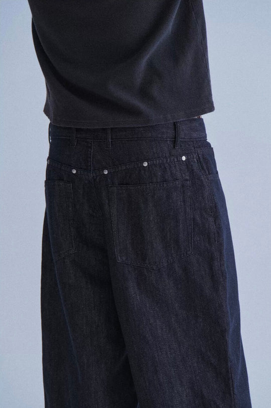 LIBERAFIT Raw Denim Below Knee Shorts | Face 3 Face