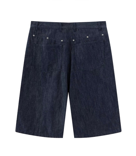 LIBERAFIT Raw Denim Below Knee Shorts | Face 3 Face