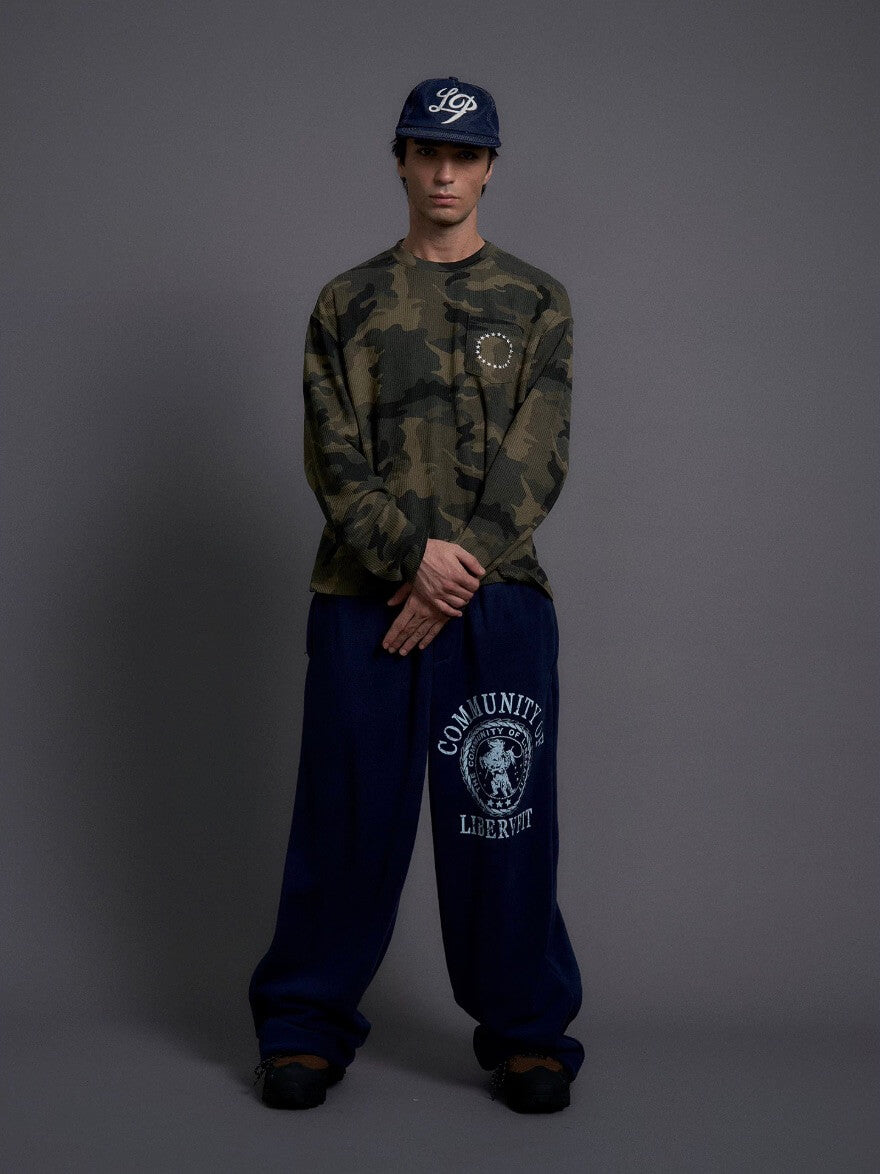 LIBERAFIT Hand Painted Polar Fleece Baggy Sweatpants | Face 3 Face