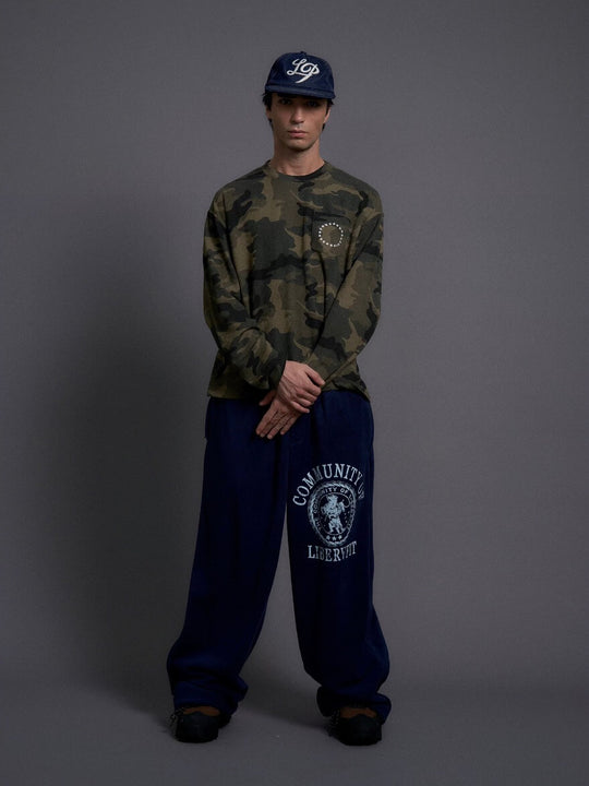 LIBERAFIT Hand Painted Polar Fleece Baggy Sweatpants | Face 3 Face