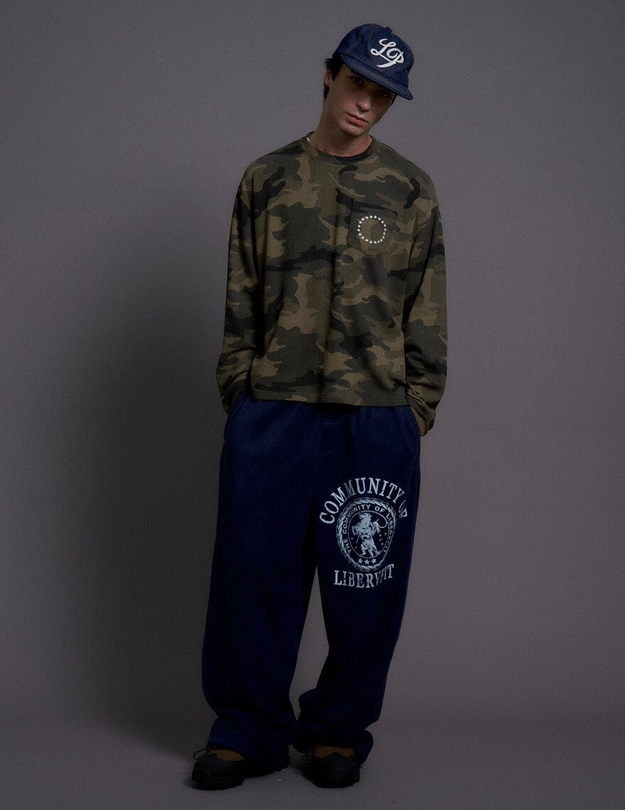 LIBERAFIT Hand Painted Polar Fleece Baggy Sweatpants | Face 3 Face
