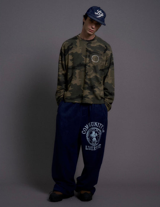 LIBERAFIT Hand Painted Polar Fleece Baggy Sweatpants | Face 3 Face