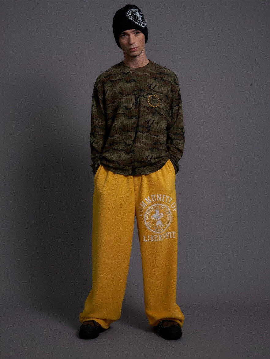 LIBERAFIT Hand Painted Polar Fleece Baggy Sweatpants | Face 3 Face
