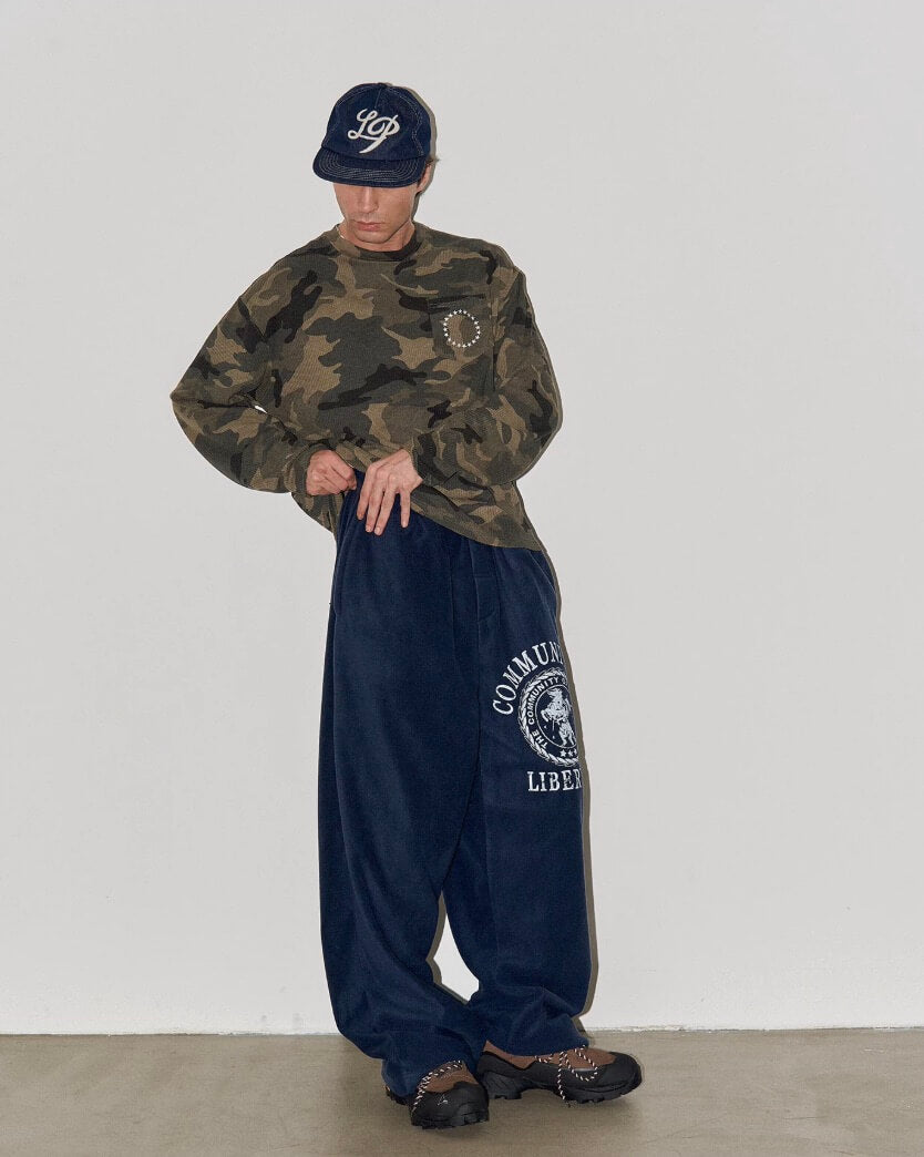 LIBERAFIT Hand Painted Polar Fleece Baggy Sweatpants | Face 3 Face