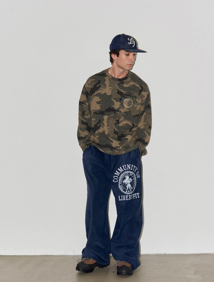 LIBERAFIT Hand Painted Polar Fleece Baggy Sweatpants | Face 3 Face