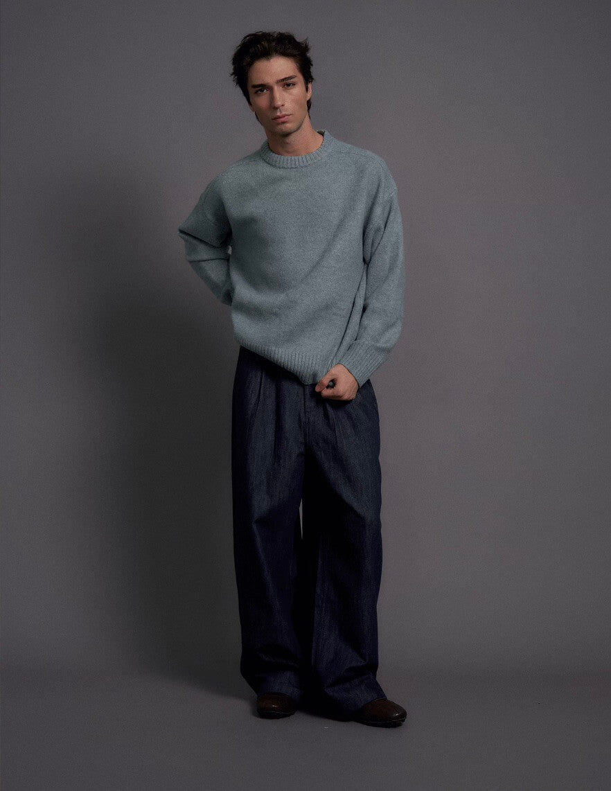 LIBERAFIT Raw Denim Pleated Dress Baggy Jeans | Face 3 Face