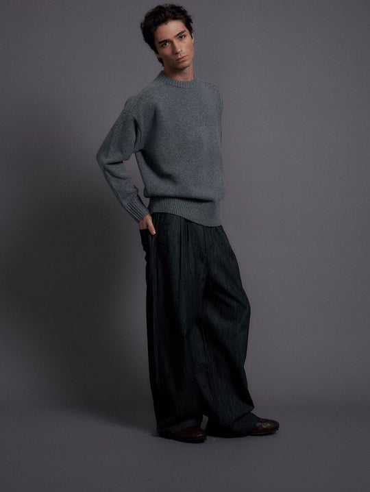 LIBERAFIT Raw Denim Pleated Dress Baggy Jeans | Face 3 Face