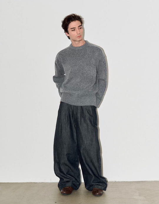 LIBERAFIT Raw Denim Pleated Dress Baggy Jeans | Face 3 Face