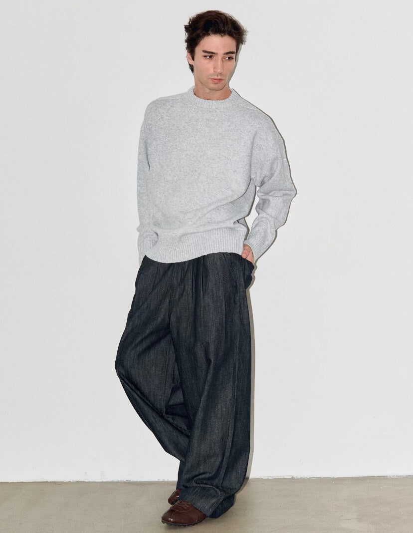 LIBERAFIT Raw Denim Pleated Dress Baggy Jeans | Face 3 Face