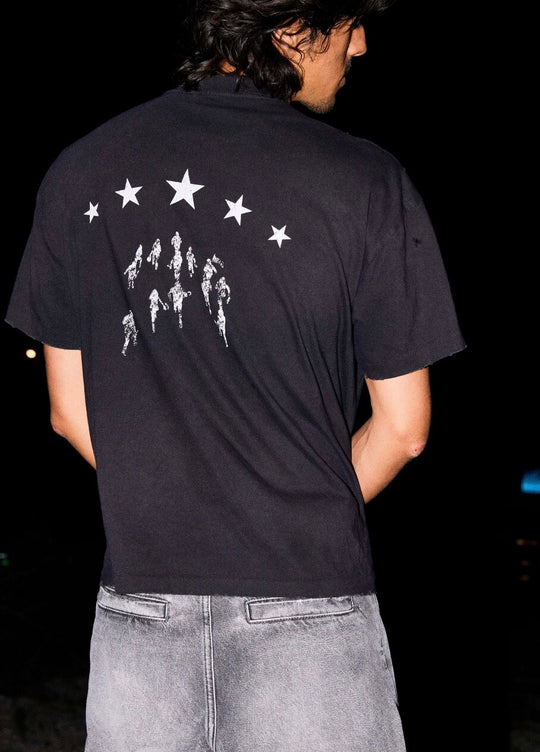LIBERAFIT Star Graphic Vintage Dyed Distressed Tee | Face 3 Face