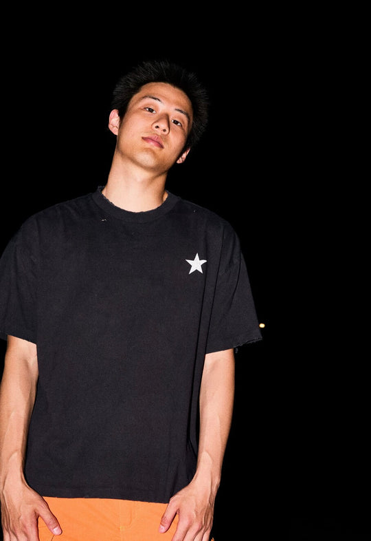 LIBERAFIT Star Graphic Vintage Dyed Distressed Tee | Face 3 Face