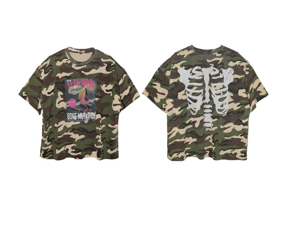 LIBERAFIT Vintage Poster and Skeleton Print Graphic Tee | Face 3 Face