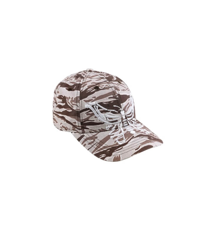LIBERAFIT Skeleton Butterfly Embroidered Camo Racing Cap | Face 3 Face