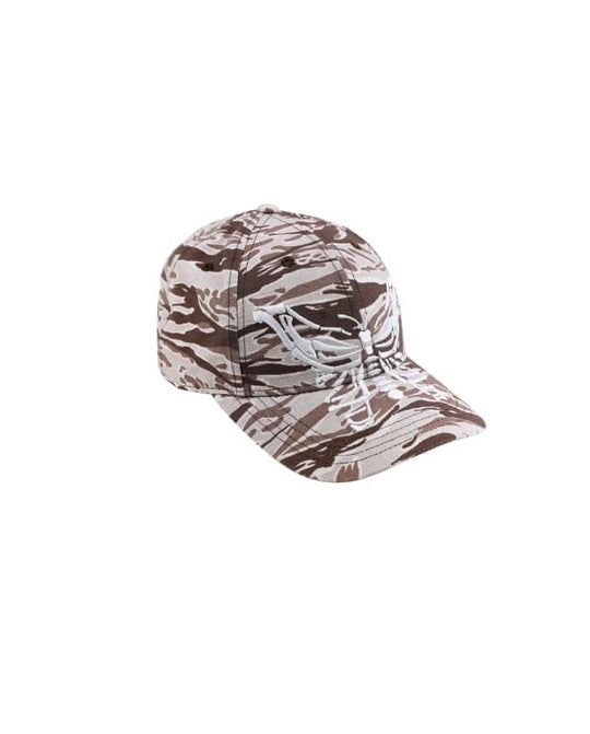 LIBERAFIT Skeleton Butterfly Embroidered Camo Racing Cap | Face 3 Face