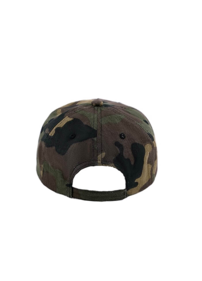 LIBERAFIT Slogan 3D Embroidered Trucker Cap Camo Leopard Denim | Face 3 Face