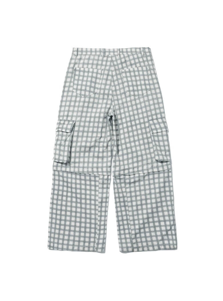 LIBERAFIT Checkered 3D Patch Pocket Zip Off Cargo Pants | Face 3 Face