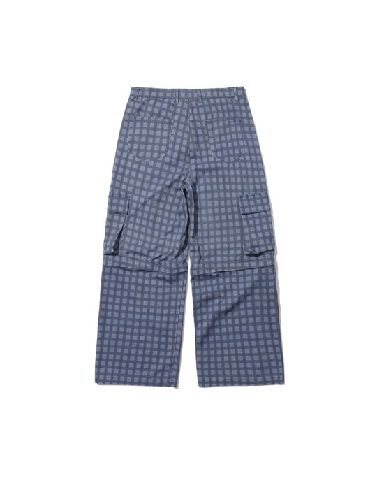 LIBERAFIT Checkered 3D Patch Pocket Zip Off Cargo Pants | Face 3 Face