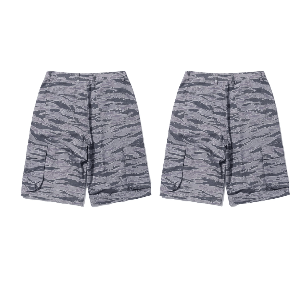 LIBERAFIT Tiger Camo 3D Patch Pocket Zip Off Cargo Pants | Face 3 Face
