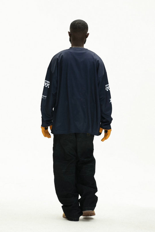 UNTILWERICH Star Print Long Sleeve Mesh Hockey Jersey | Face 3 Face