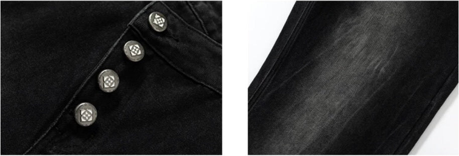 YADcrew Crossover Waist Washed Jeans | Face 3 Face