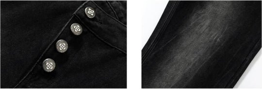 YADcrew Crossover Waist Washed Jeans | Face 3 Face