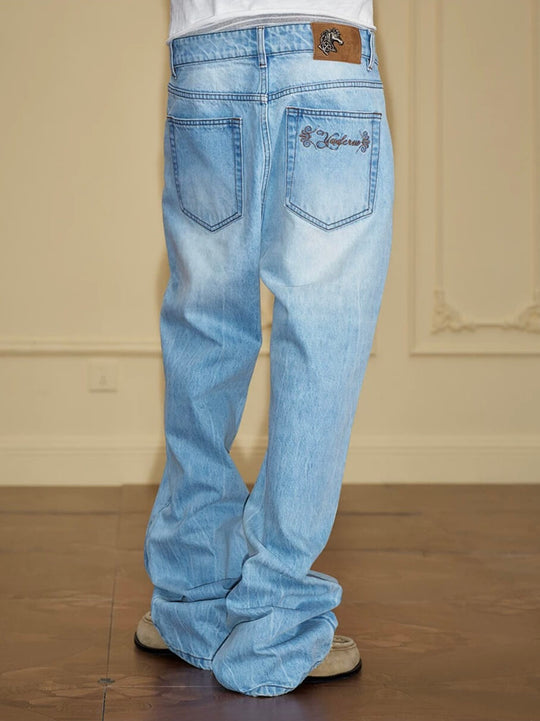 YADcrew Crossover Waist Washed Jeans | Face 3 Face