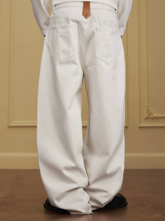 YADcrew Embossed Knee Leather Belt Loop Jeans | Face 3 Face