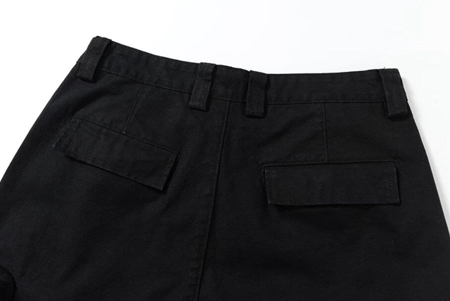 YADcrew Washed Double Pocket Wide Leg Cargo Pants | Face 3 Face