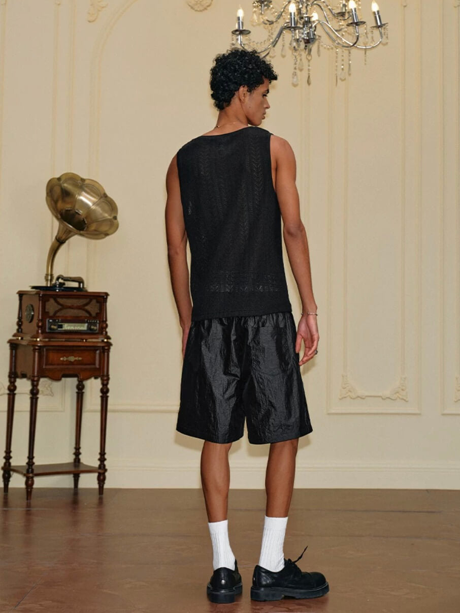 YADcrew Metallic Nylon Quick Dry Shorts | Face 3 Face