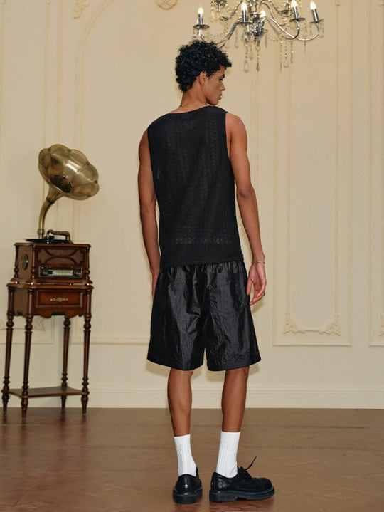 YADcrew Metallic Nylon Quick Dry Shorts | Face 3 Face