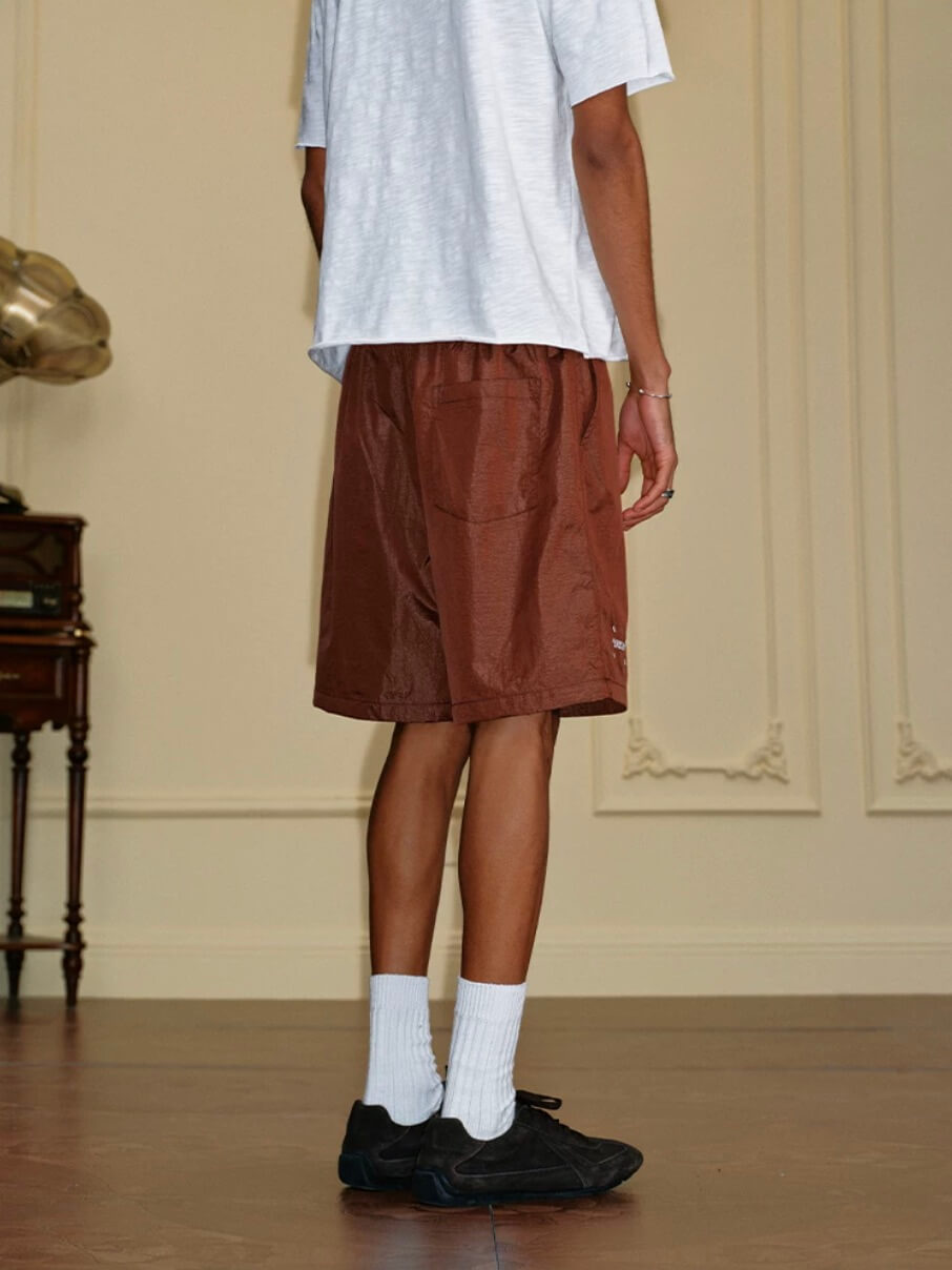 YADcrew Metallic Nylon Quick Dry Shorts | Face 3 Face