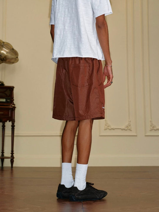 YADcrew Metallic Nylon Quick Dry Shorts | Face 3 Face