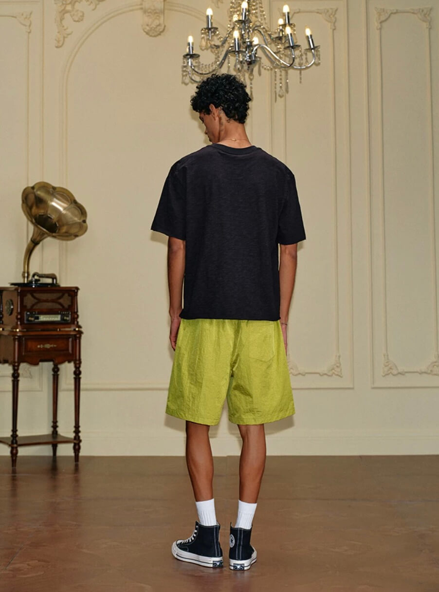 YADcrew Metallic Nylon Quick Dry Shorts | Face 3 Face