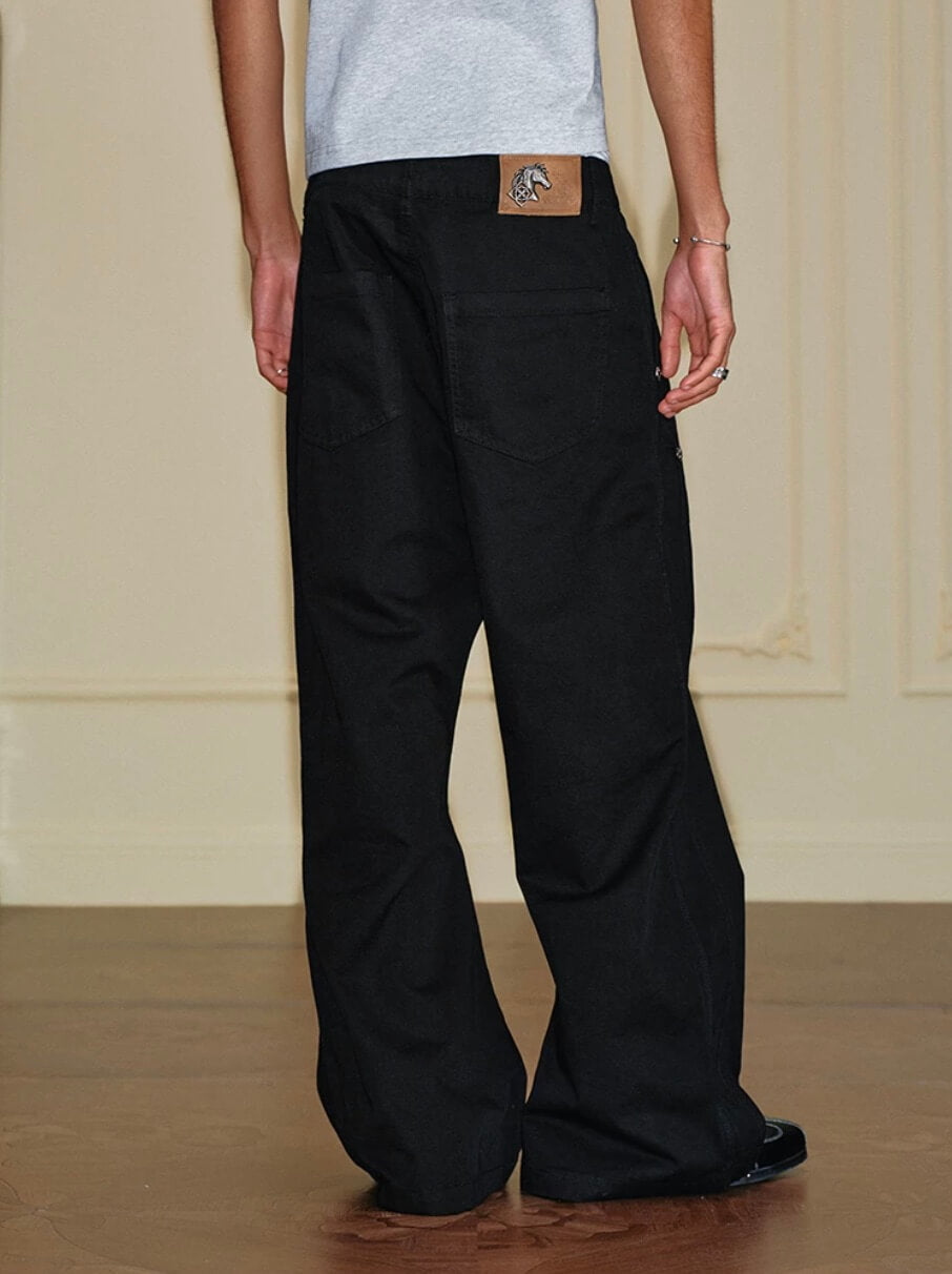 YADcrew Deconstructed Drop Crotch Loose Fit Wide Leg Work Pants | Face 3 Face